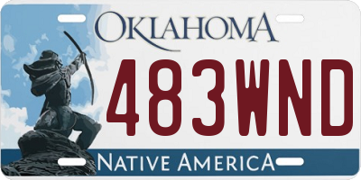 OK license plate 483WND