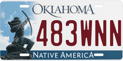 OK license plate 483WNN