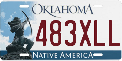 OK license plate 483XLL
