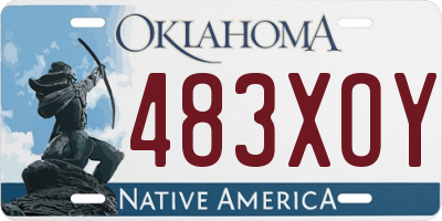 OK license plate 483XOY