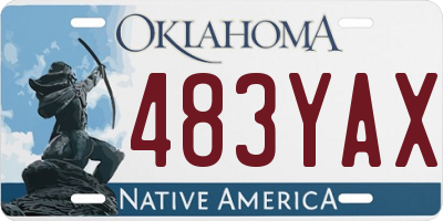 OK license plate 483YAX