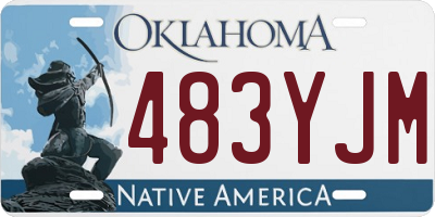OK license plate 483YJM