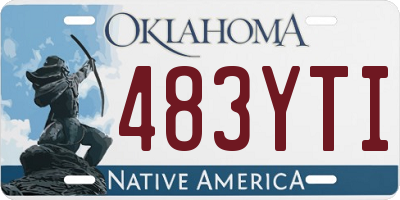 OK license plate 483YTI