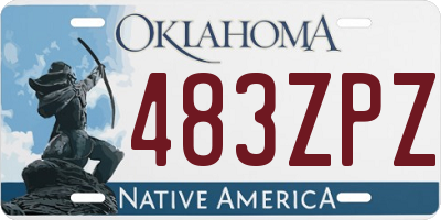OK license plate 483ZPZ