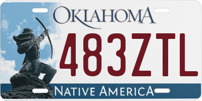OK license plate 483ZTL