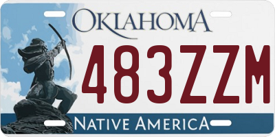OK license plate 483ZZM