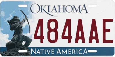 OK license plate 484AAE