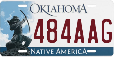 OK license plate 484AAG