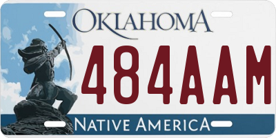 OK license plate 484AAM