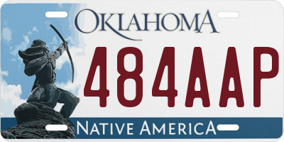 OK license plate 484AAP