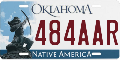 OK license plate 484AAR