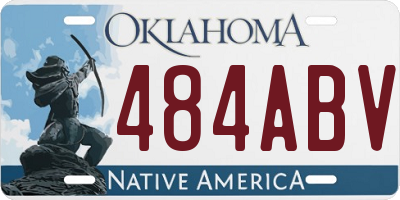 OK license plate 484ABV