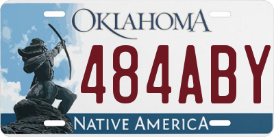 OK license plate 484ABY