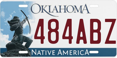 OK license plate 484ABZ