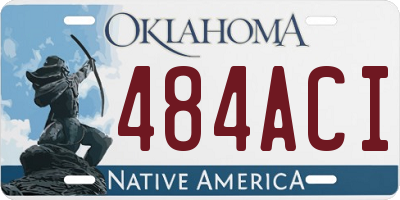 OK license plate 484ACI