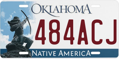 OK license plate 484ACJ