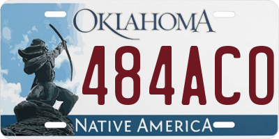 OK license plate 484ACO