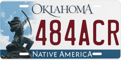 OK license plate 484ACR