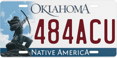 OK license plate 484ACU