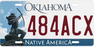 OK license plate 484ACX