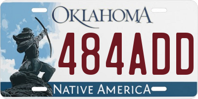 OK license plate 484ADD