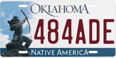 OK license plate 484ADE
