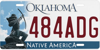 OK license plate 484ADG
