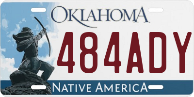 OK license plate 484ADY