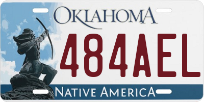 OK license plate 484AEL
