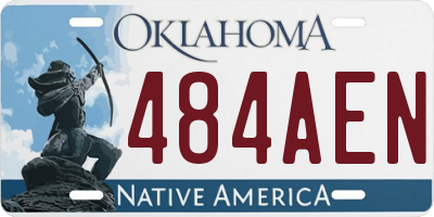 OK license plate 484AEN