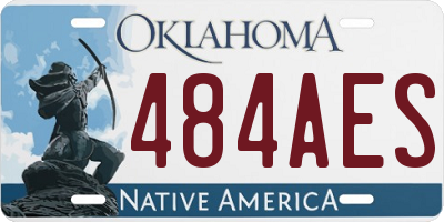 OK license plate 484AES