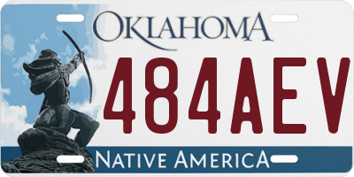 OK license plate 484AEV