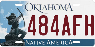 OK license plate 484AFH