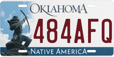 OK license plate 484AFQ