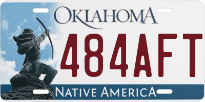 OK license plate 484AFT