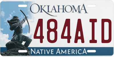OK license plate 484AID