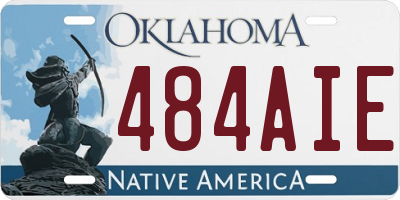 OK license plate 484AIE