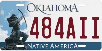 OK license plate 484AII