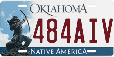 OK license plate 484AIV