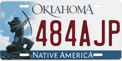 OK license plate 484AJP