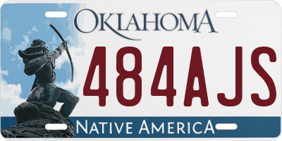 OK license plate 484AJS