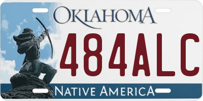 OK license plate 484ALC