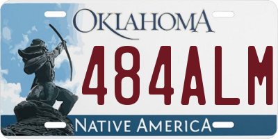 OK license plate 484ALM