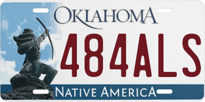 OK license plate 484ALS