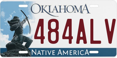 OK license plate 484ALV