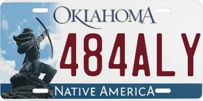OK license plate 484ALY