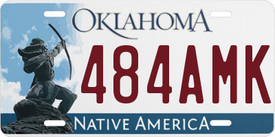 OK license plate 484AMK