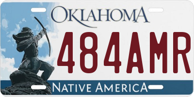 OK license plate 484AMR