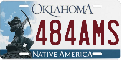 OK license plate 484AMS