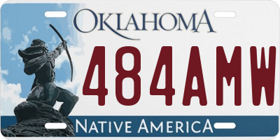 OK license plate 484AMW
